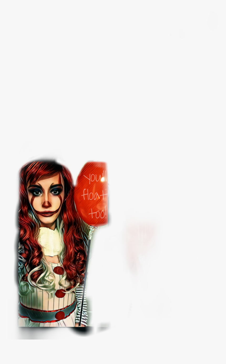 #hallpweencostume #pennywise #it #clown - Girl, HD Png Download
