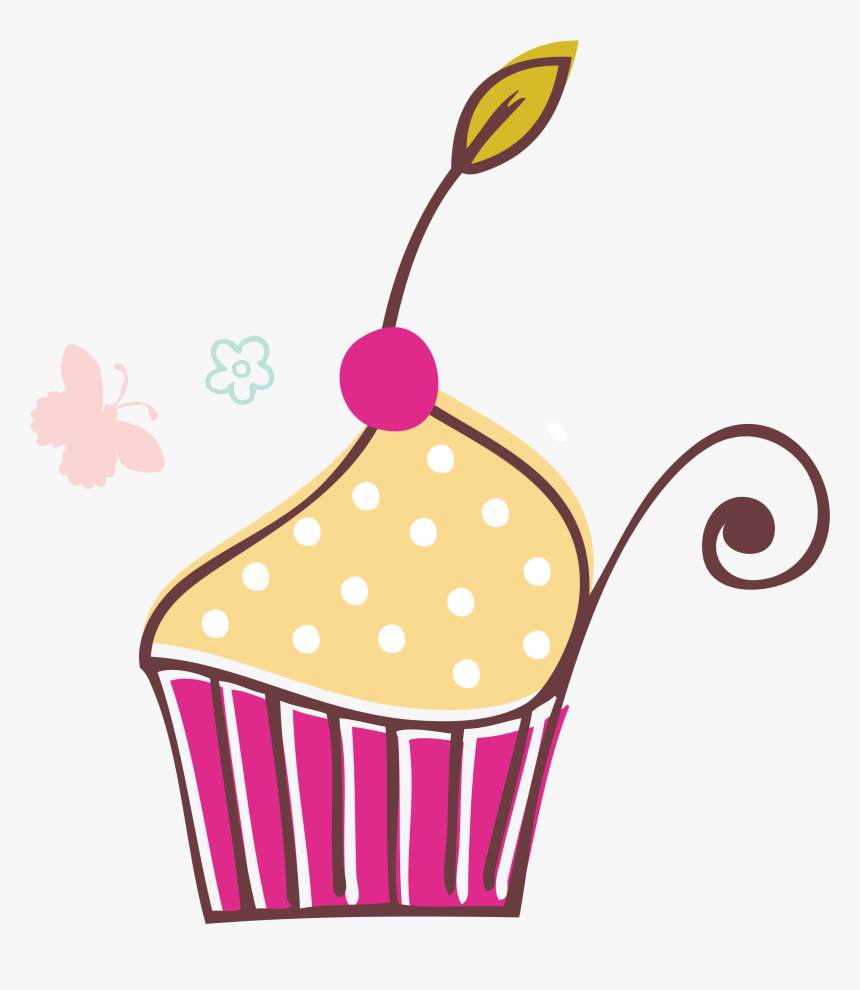 Muffins Clipart Polka Dot Cupcake - Cupcake, HD Png Download