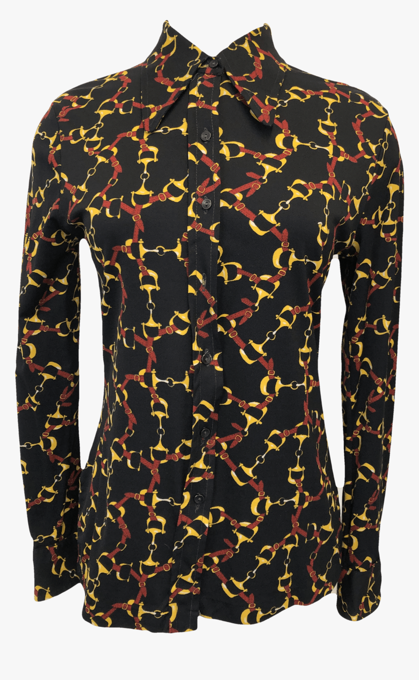 70 S Black, Yellow And Red Equestrian Print Button, HD Png Download