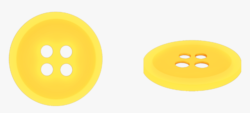 #buttons #sewing #yellow #two #madewithpicsart - Circle, HD Png Download