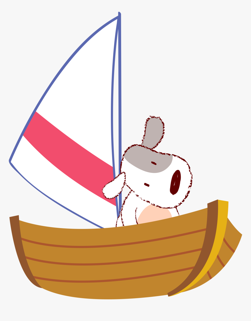 Dog On Sailboat Clipart Clip Art Free Download Dog - Dog In A Boat Cartoon, HD Png Download