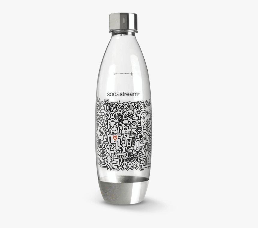 1l Doodle Designer Bottle - Sodastream Bottles, HD Png Download