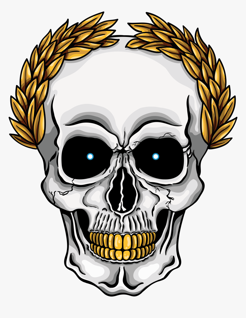 Caveira Com Coroa De Louro Hd Png Download Transparent Png Image Pngitem