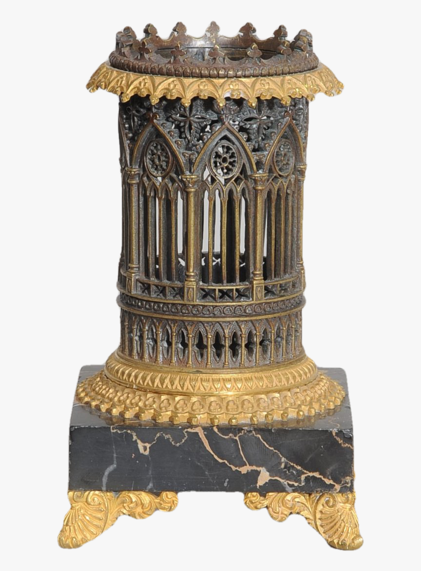Ornamental Bronze And Marble-mounted Ecclesiastical - Antique, HD Png Download