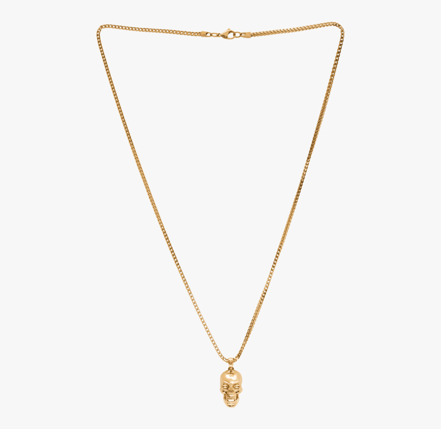 Transparent Gold Skull Png - Necklace, Png Download