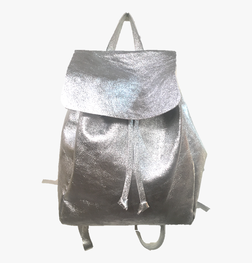 Backpack Metallic Silver - Backpack In Metallic, HD Png Download