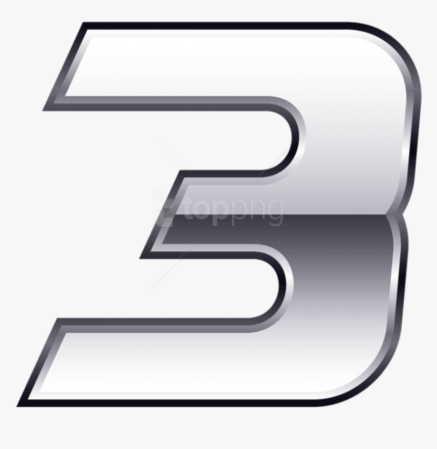 Free Png Download Silver Number Three Clipart Png Photo - Portable Network Graphics, Transparent Png
