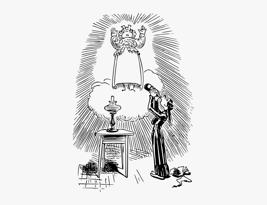 Vector Illustration Of Drunk Girl Seeing A Ghost - Vector Graphics, HD Png Download