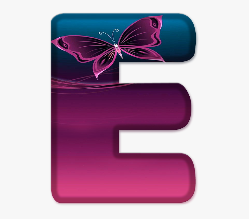 Alfabeto Decorativo Png Borboletas, Transparent Png