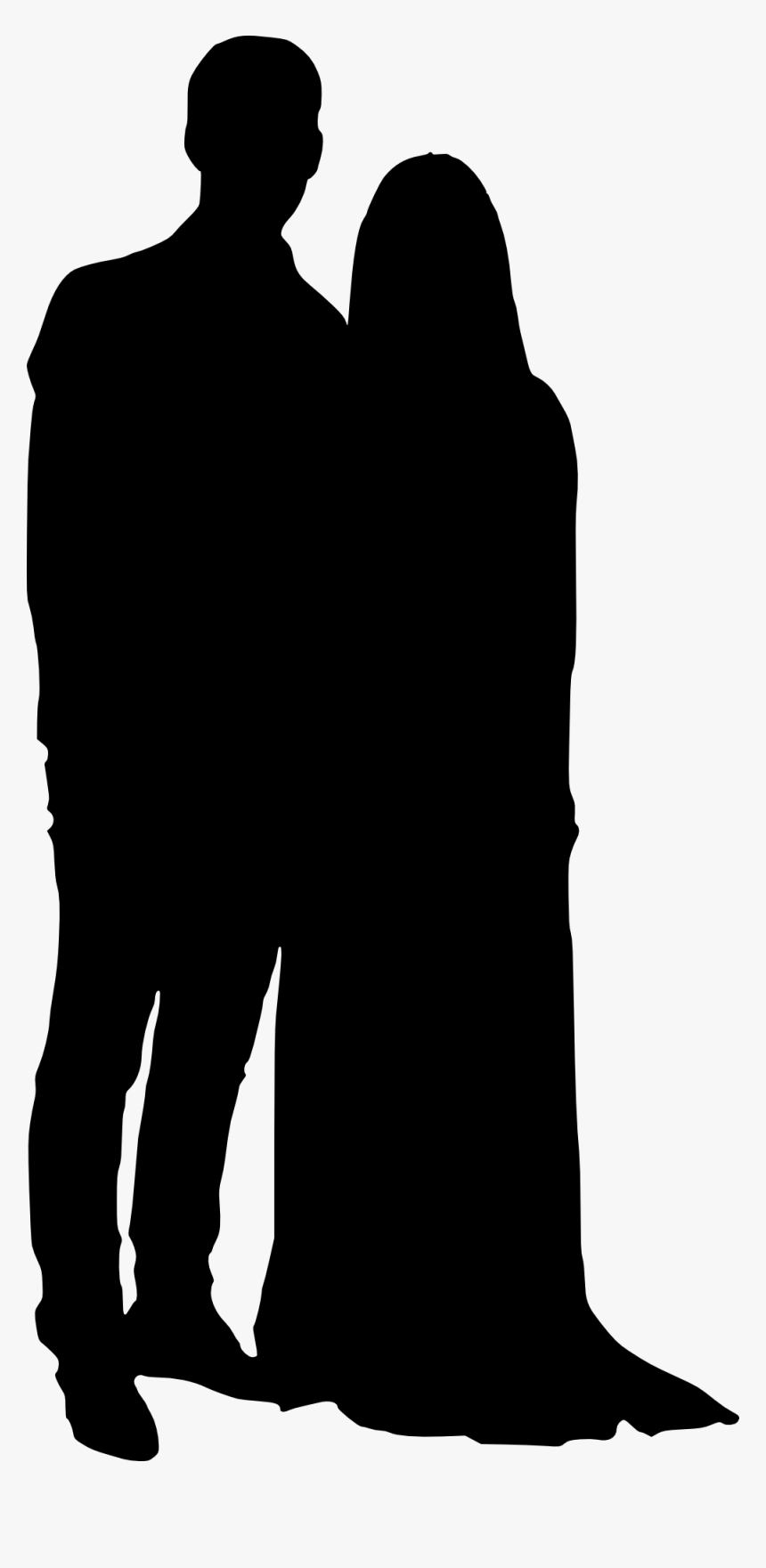 Silhouette Couple Run Png, Transparent Png