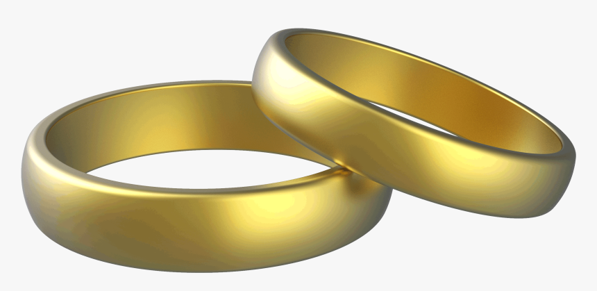 Black Gold Over - Wedding Catholic Gold Ring Set, HD Png Download