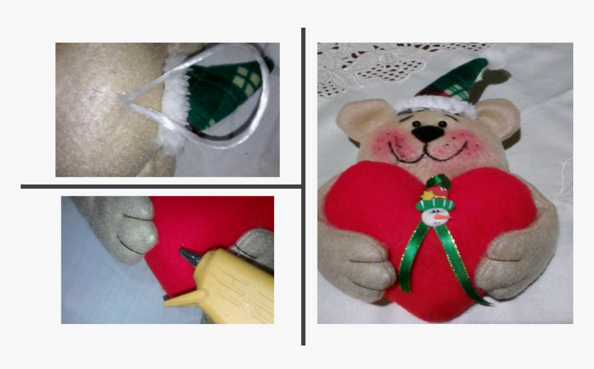 Oso6 - Aplique Con Molde Navideño, HD Png Download