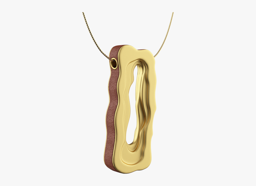 Yellow Gold Rectangle Contoured Pendant - Locket, HD Png Download