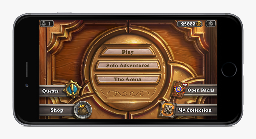 Hs On Phone 1 - Hearthstone Mobile Menu, HD Png Download
