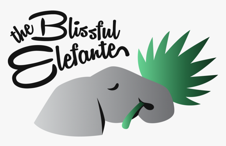 The Blissful Elefante Logo - Cartoon, HD Png Download