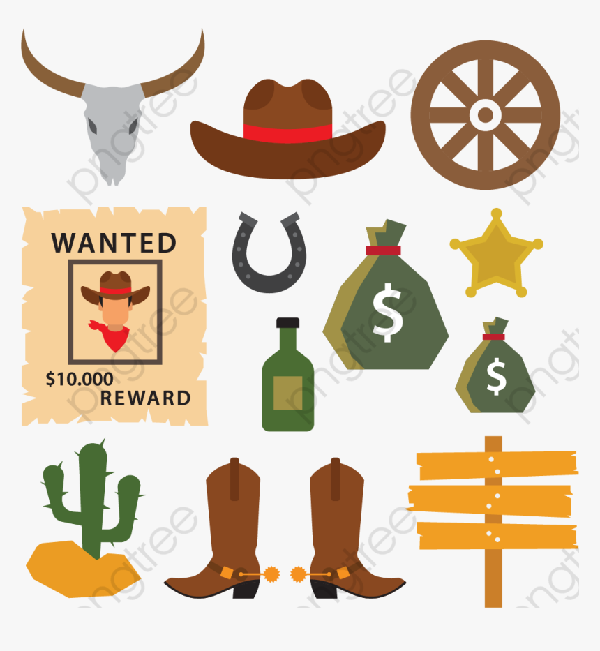 Transparent Cowgirl Boots Clipart - Cosas Del Viejo Oeste, HD Png Download