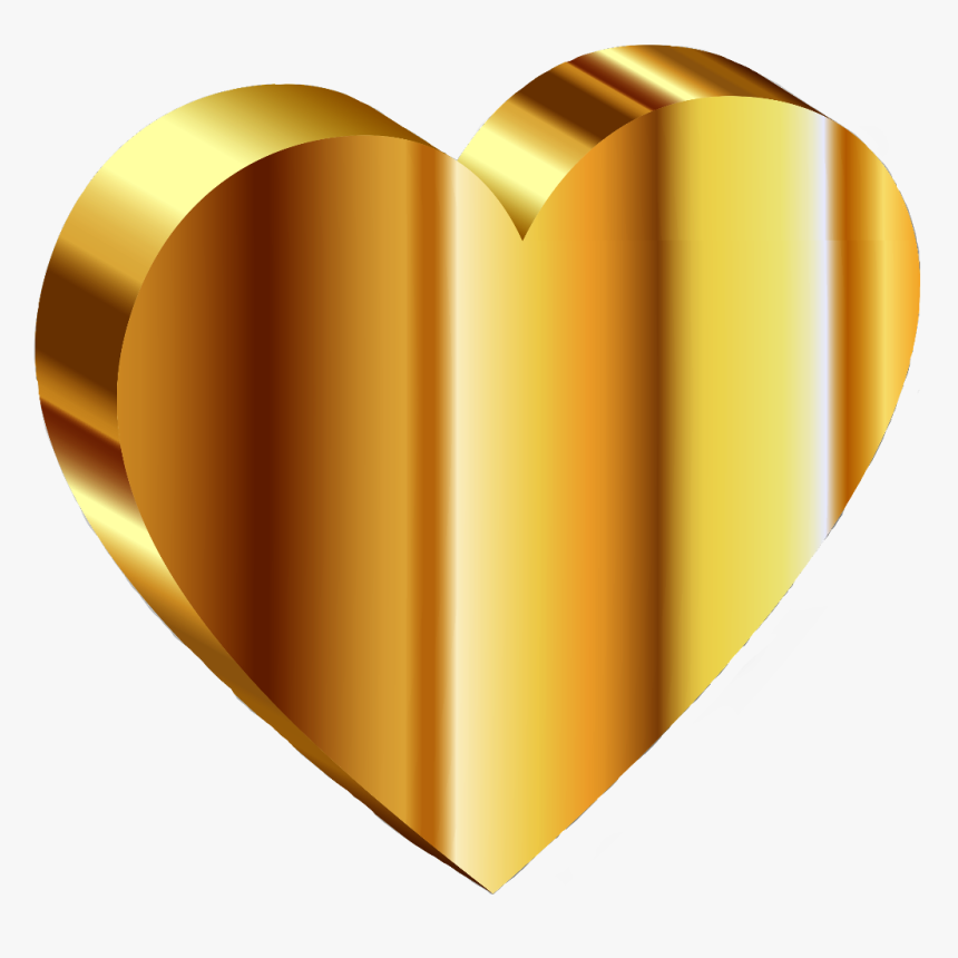 Heart Of Gold Png, Transparent Png