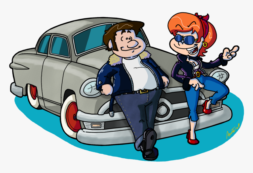50s Car Clipart - Transparent Rockabilly Png, Png Download