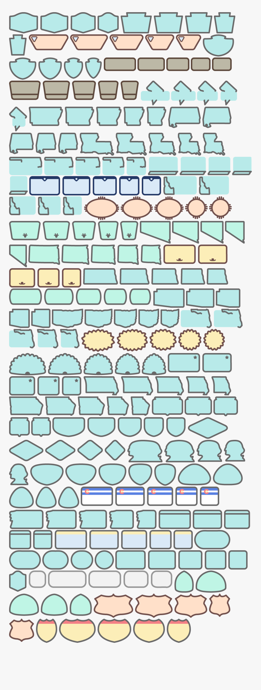 Bubble Wrap Usa Road Shields - Art, HD Png Download