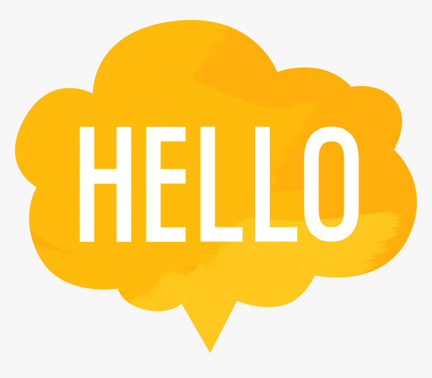 Hello-yellow - Hello Png, Transparent Png