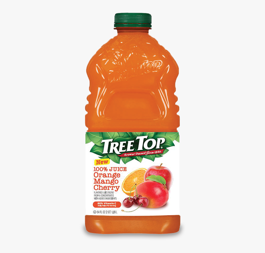 Orange Mango Cherry Juice Jar - Treetop Apple Juice, HD Png Download