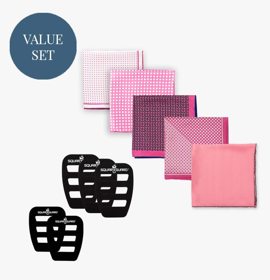 Rosy Pink Pocket Square Set - Pocket Square, HD Png Download