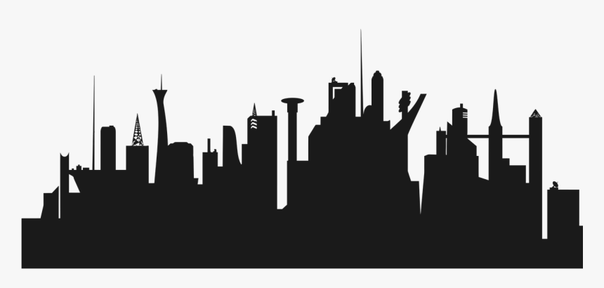 Clip Art Cities - City Skyline Silhouette Png, Transparent Png