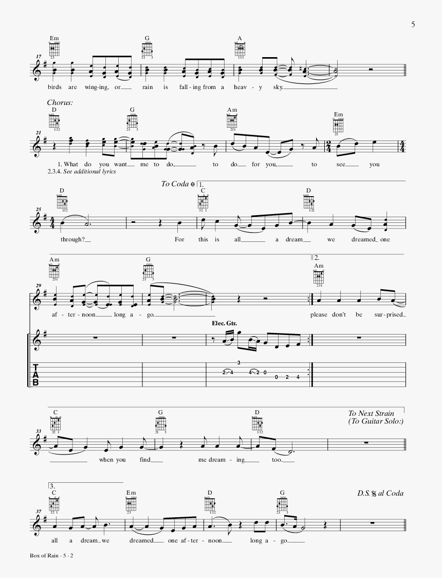 Grateful Dead Guitar Tab Anthology Thumbnail Sheet Music, HD Png