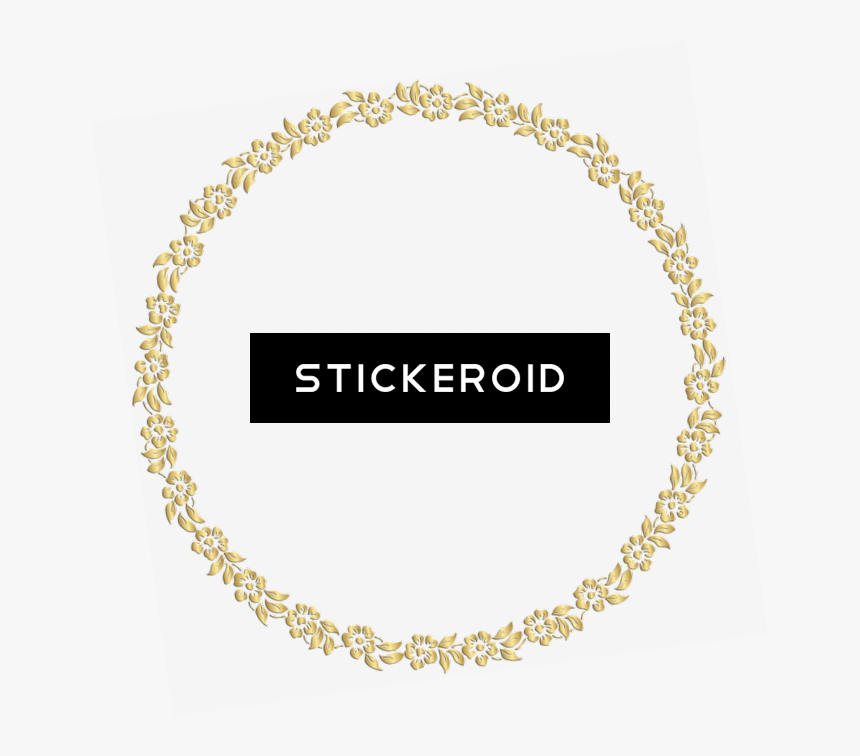 Golden Round Frame Border Circle Frames - Chain, HD Png Download