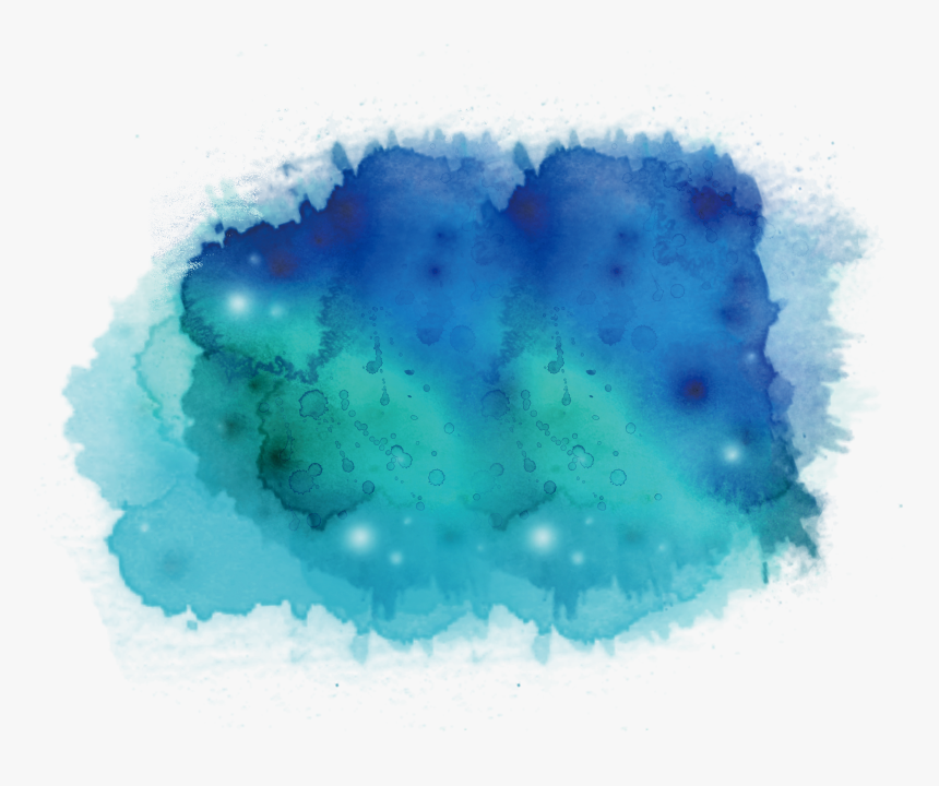 Ink Wash Painting Watercolor Painting Blue Teal Illustration - Blue And Green Watercolour, HD Png Download