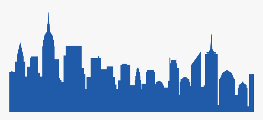 Png City Skyline Blue , Png Download - Skyline On Transparent, Png Download