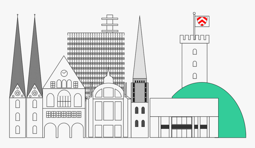 City, Skyline, Bielefeld, Panorama, Cities, Building - Panorama Bielefeld Skyline, HD Png Download