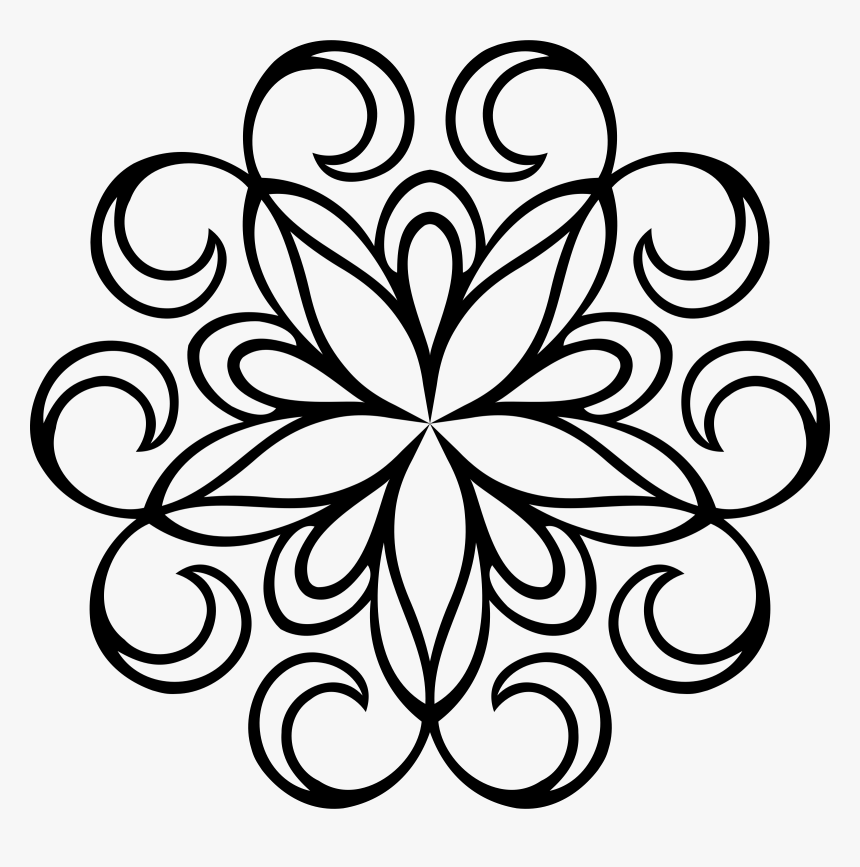 Art Drawing Of Arabesque , Png Download - Abstract Motif Drawing, Transparent Png