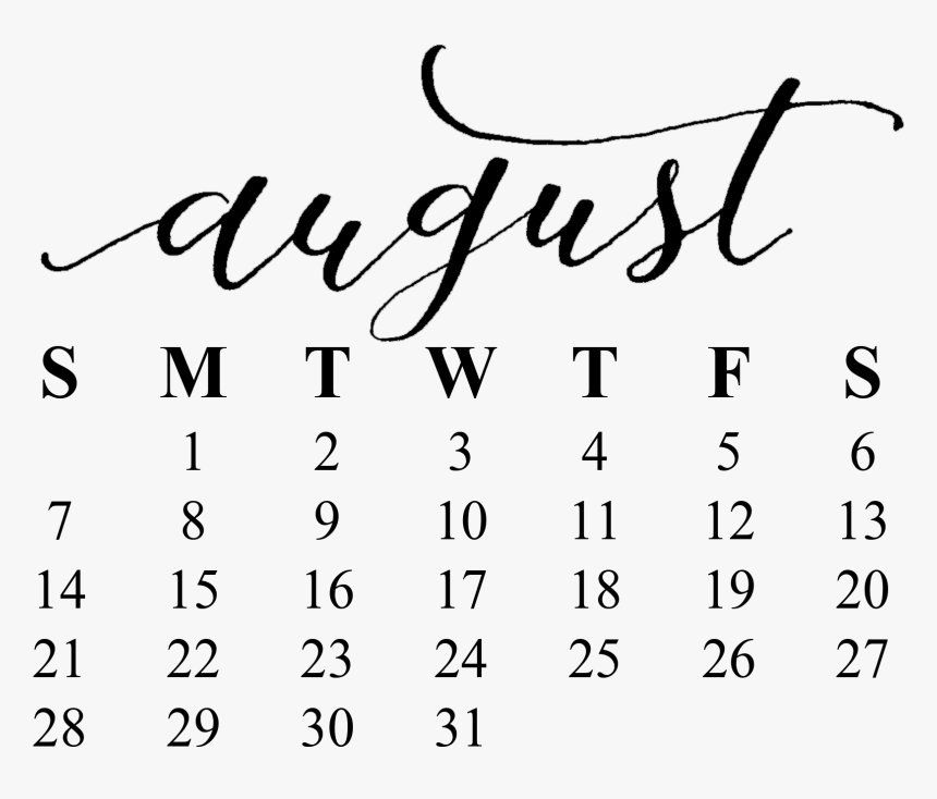 Calendar July 2018 Png, Transparent Png
