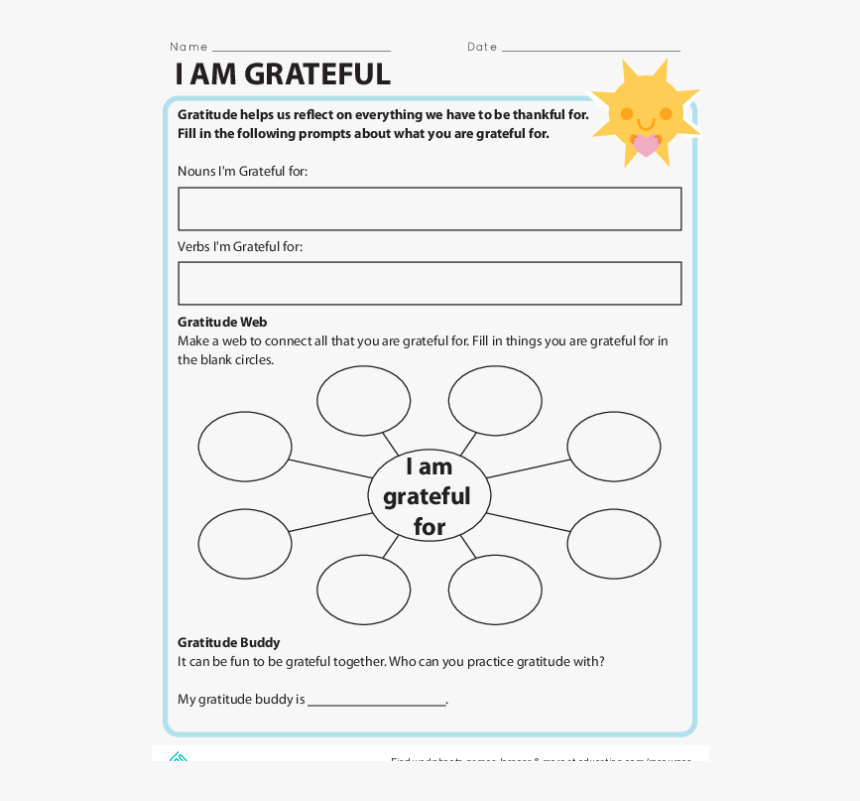 Am Grateful For Worksheet, HD Png Download