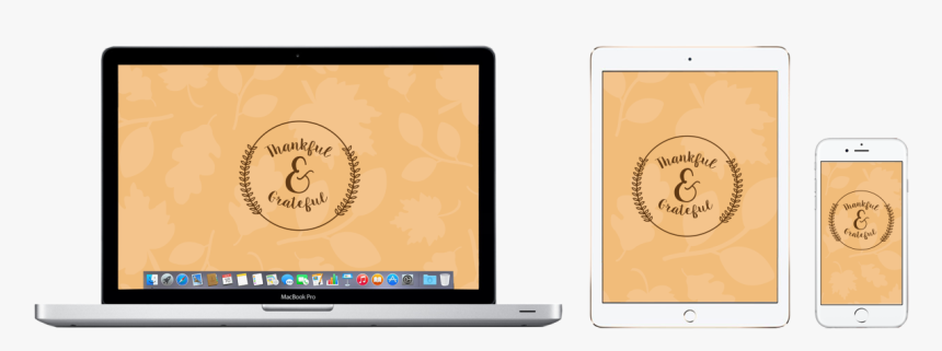 Dress Up Your Tech Devices Thankful - Netbook, HD Png Download