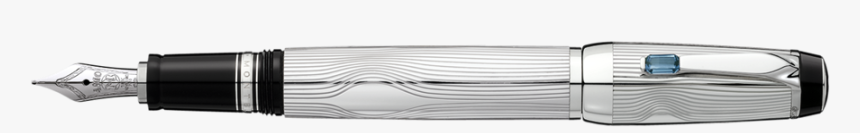 Montblanc Boheme Arabesque Azur Fountain Pen - Mont Blanc Silver Sapphire Pen, HD Png Download