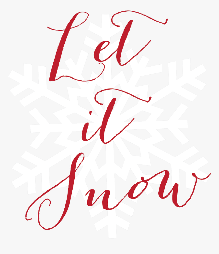 Let It Snow White Snowflake Clipart Transparent Background - Snowflake Png, Png Download