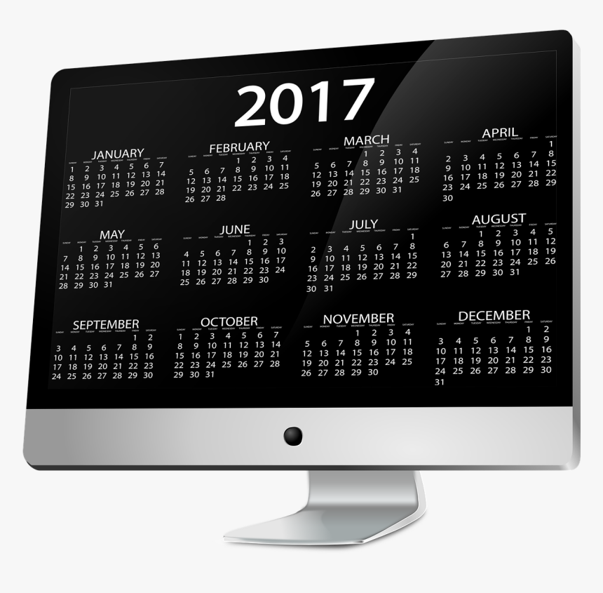 2017 Calendar Wallpaper For Desktop, HD Png Download