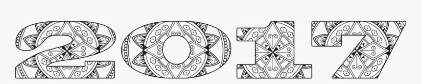 Twenty Seventeen, 2017, Art, Calendar, Decorative - 2017 Transparent Png Vector, Png Download