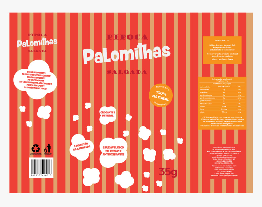 Palomithas Pipoca, HD Png Download