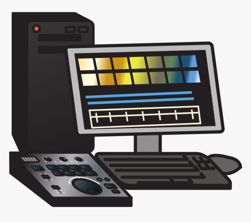 Electronic Instrument,display Device,electronics Accessory - Video Editing Clipart, HD Png Download