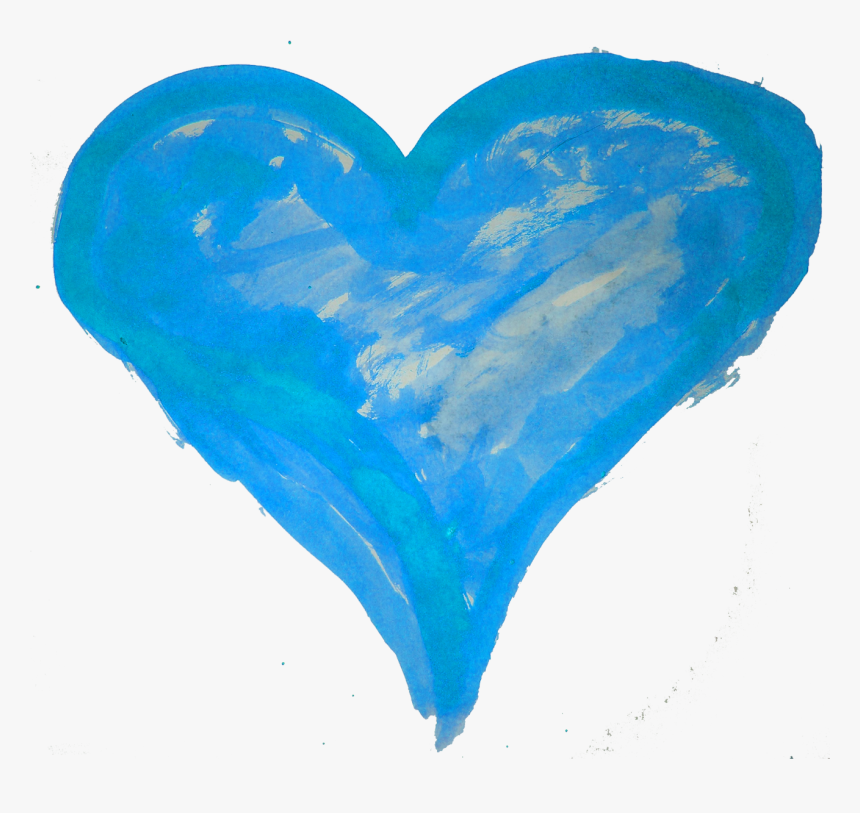 Watercolor Heart Png Clip Art Transparent Stock - Watercolor Blue Heart Png, Png Download