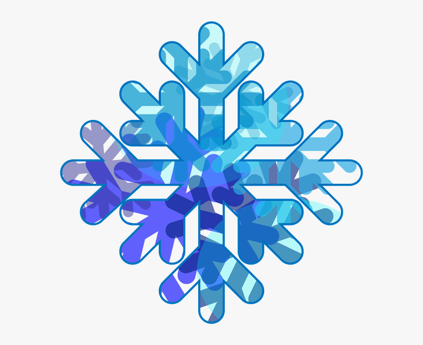 Floco De Neve, Azul, Neve, Queda De Neve, Inverno - Portable Network Graphics, HD Png Download