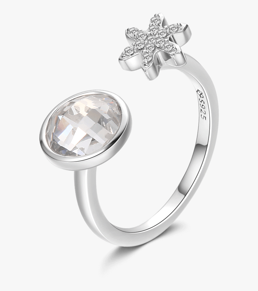 Anel Gelo E Floco De Neve - Pre-engagement Ring, HD Png Download