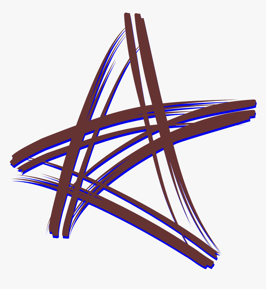 Brush Five Point Star Free Picture - Artistic Star, HD Png Download