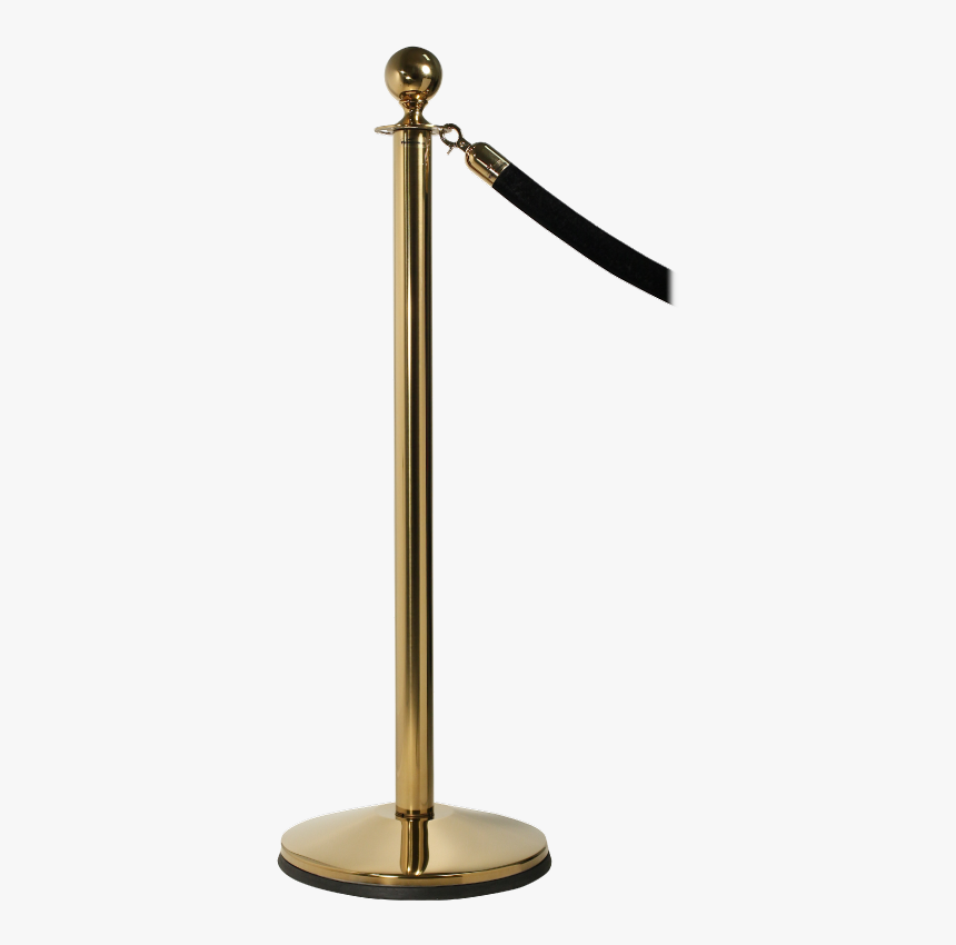 Polished Brass With Black Belt - Beistle Red Rope Stanchion Set, HD Png Download