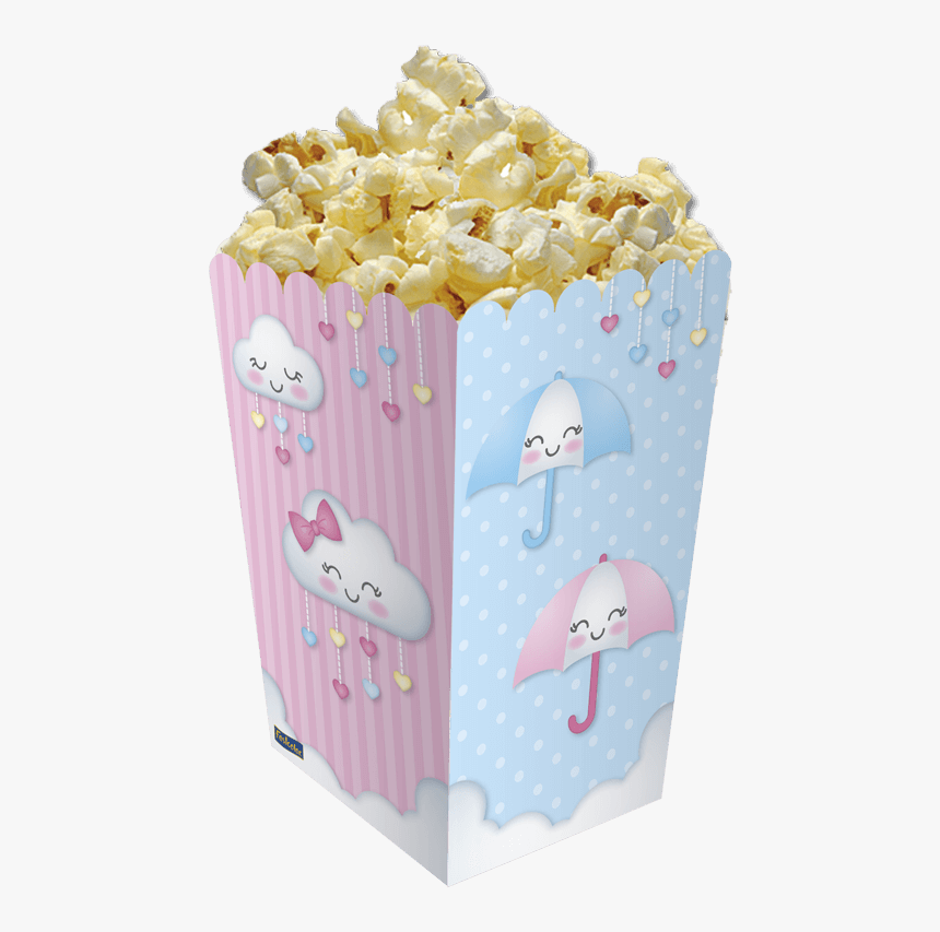 Caixa Para Pipoca Chuva De Amor 08 Unidades Festcolor - Caixinha De Pipoca Personalizada, HD Png Download