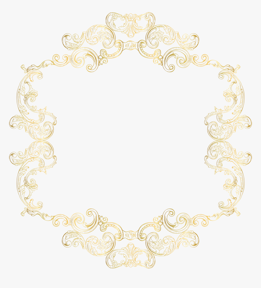 Gold Border Frame Clip, HD Png Download