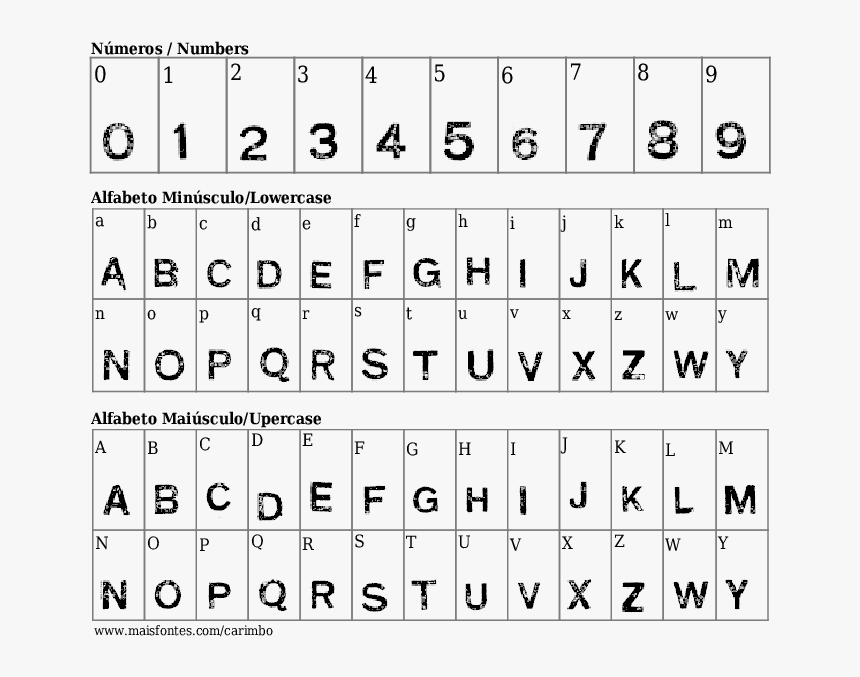 Fontes De Letras Carimbo, HD Png Download